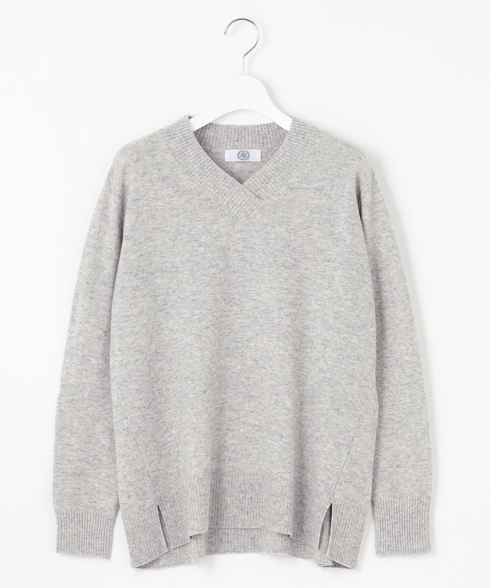 J.PRESS LADIES L 【洗える】CASHMERE BLEND Vネック プルオーバーニット 