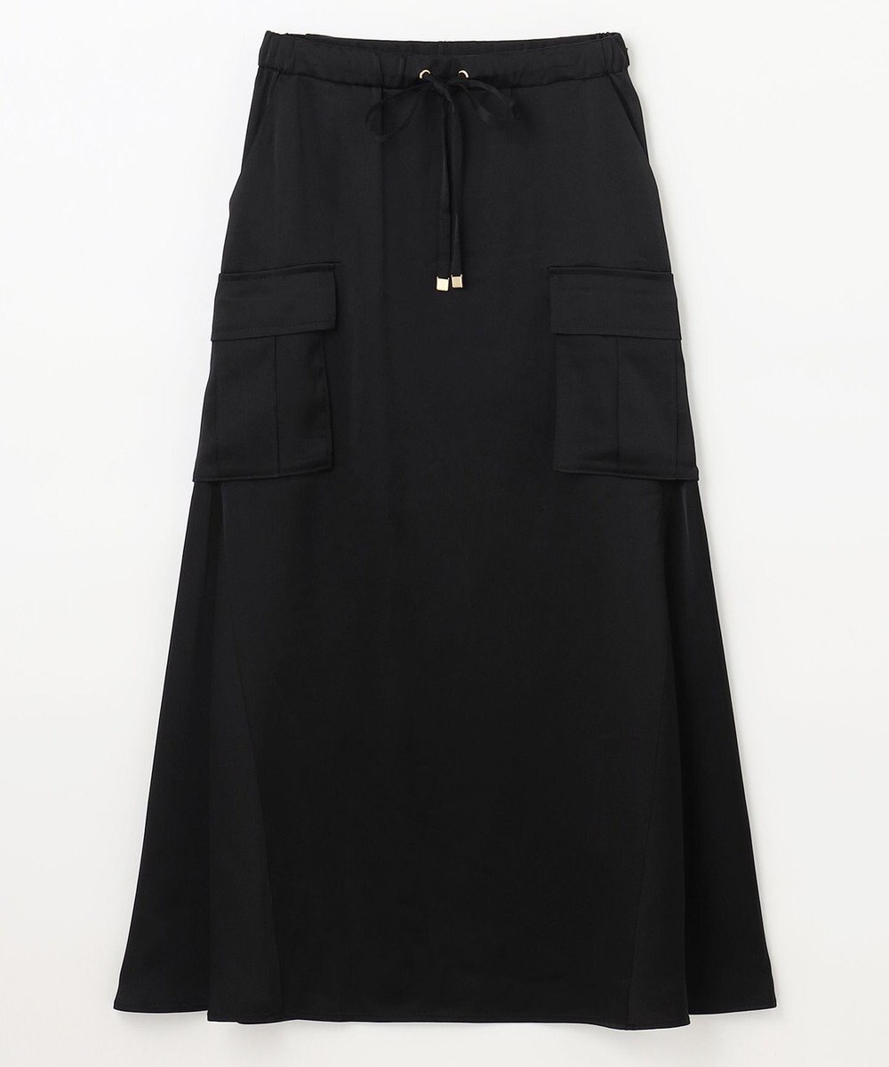 GRACE CONTINENTAL サテンミリタリーロングスカート 