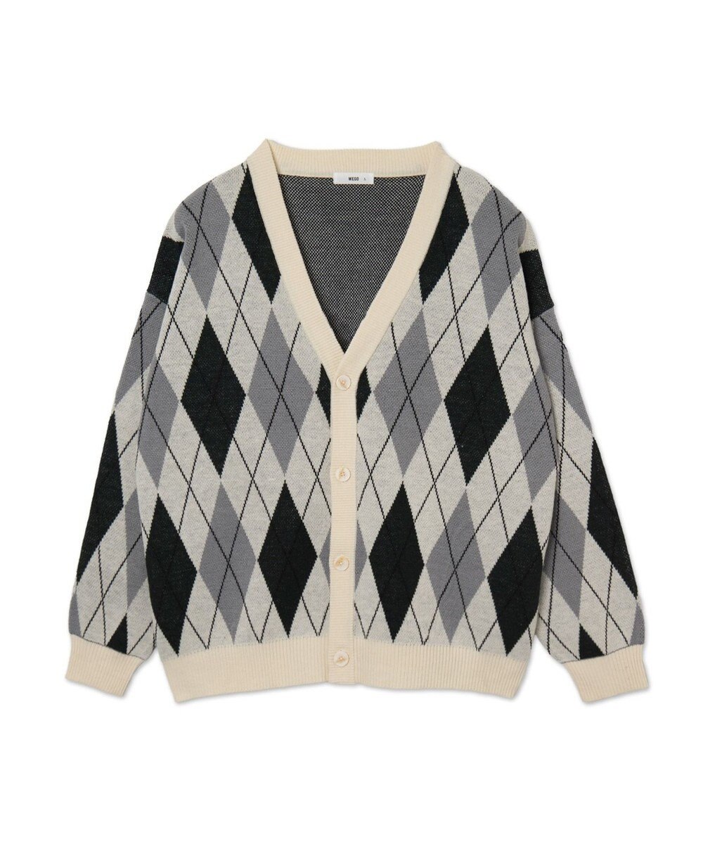 WEGO リラックスフィットパターンカーディガン 
