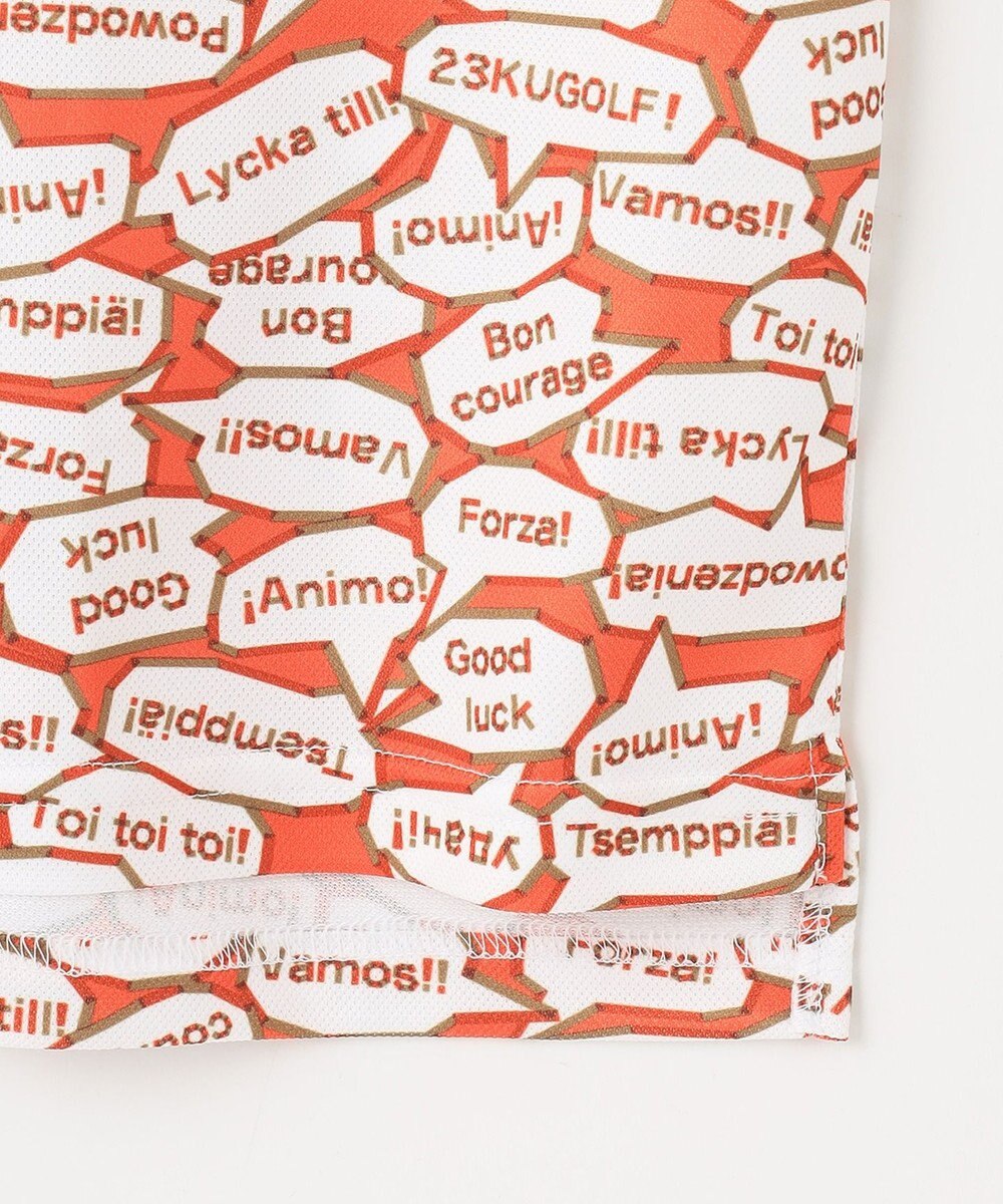 23区GOLF 【MEN】【キングサイズ/吸水速乾/UVカット】YELL総柄プリントポロシャツ 