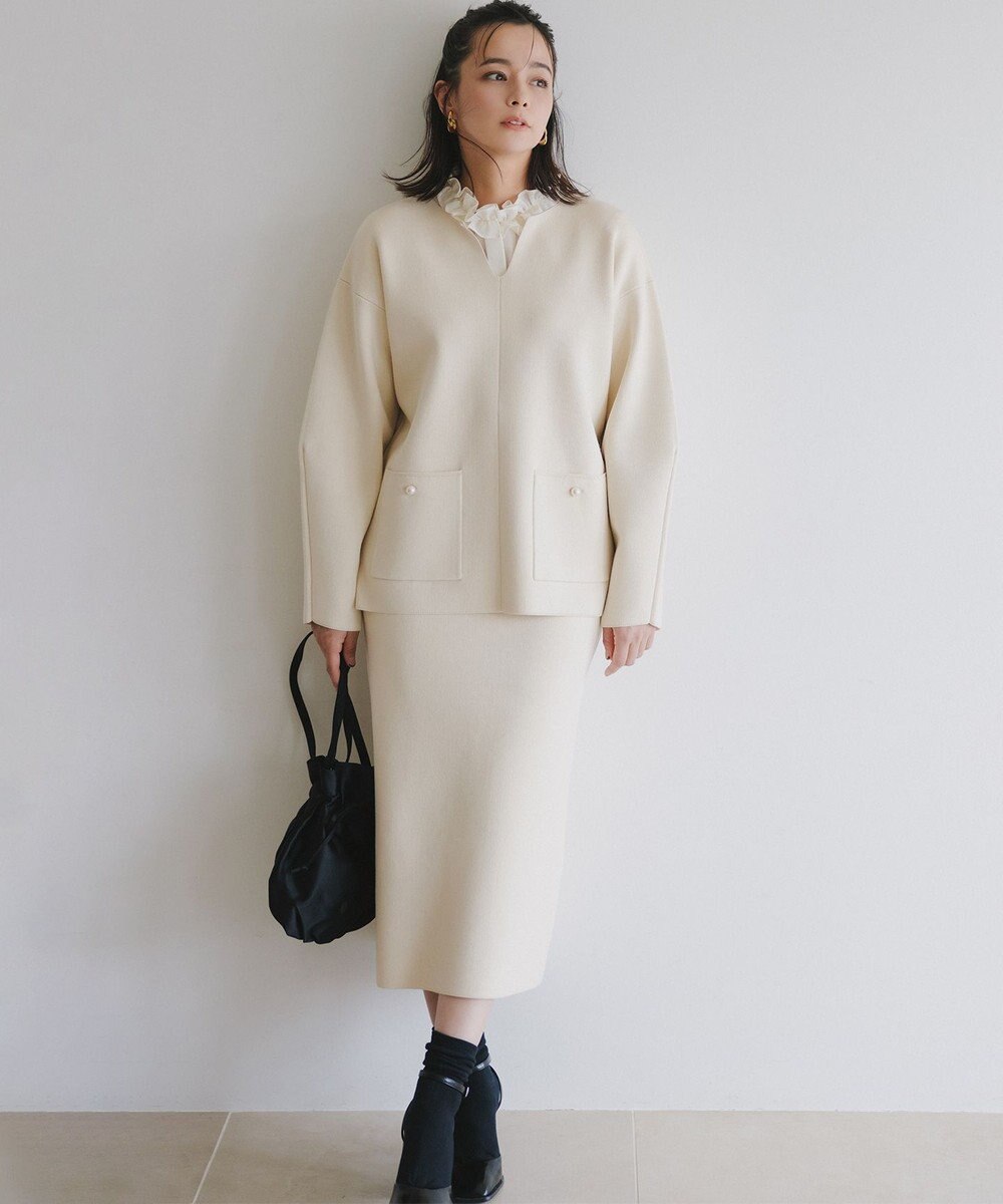 組曲 S 【加藤ローサさん着用】アンティークオーガンフリル ブラウス 