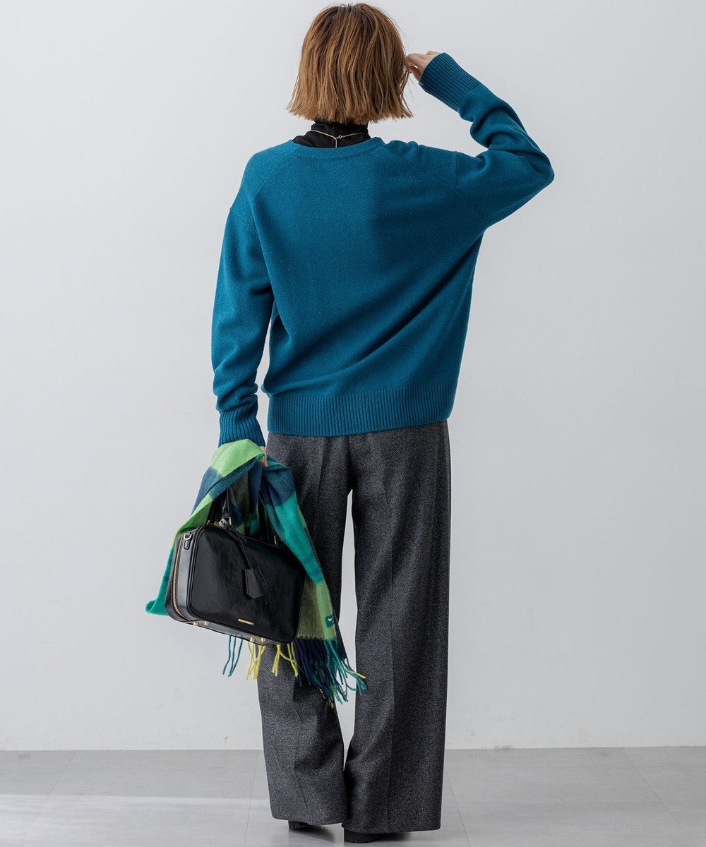 23区 S ラメミックスツイード タック ワイド パンツ 