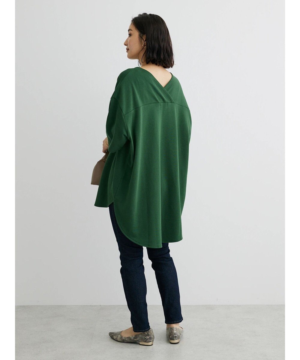 Green Parks ミニ裏毛バックカシュクール半袖チュニック 