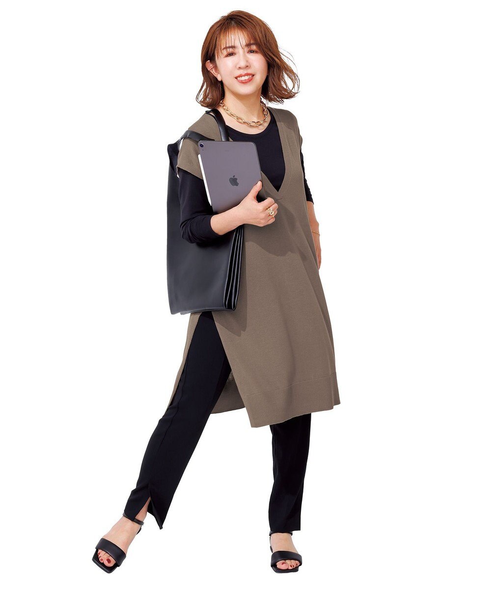 UNFILO 【ストレッチ/洗える】出会えるパンツ テーパード 