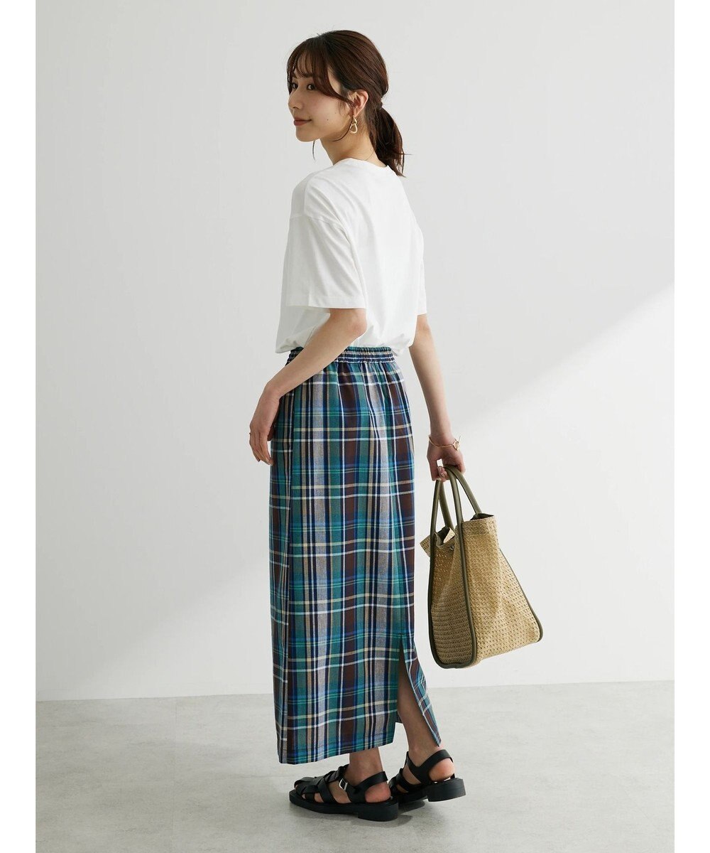 Green Parks 綿麻混イージータイトスカート 