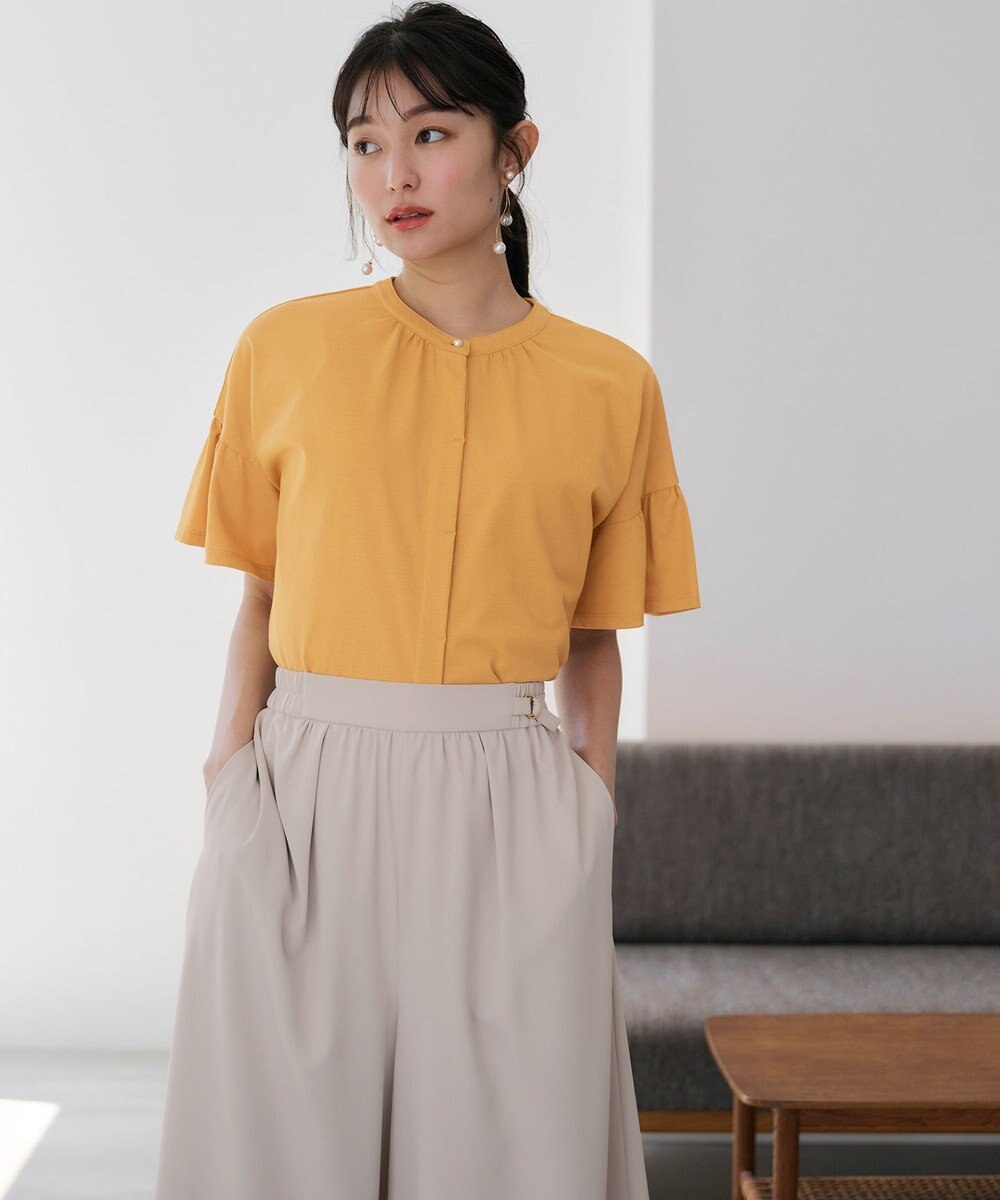 ANY SIS 【UVケア・接触冷感】汗ジミ防止加工カット ブラウス 