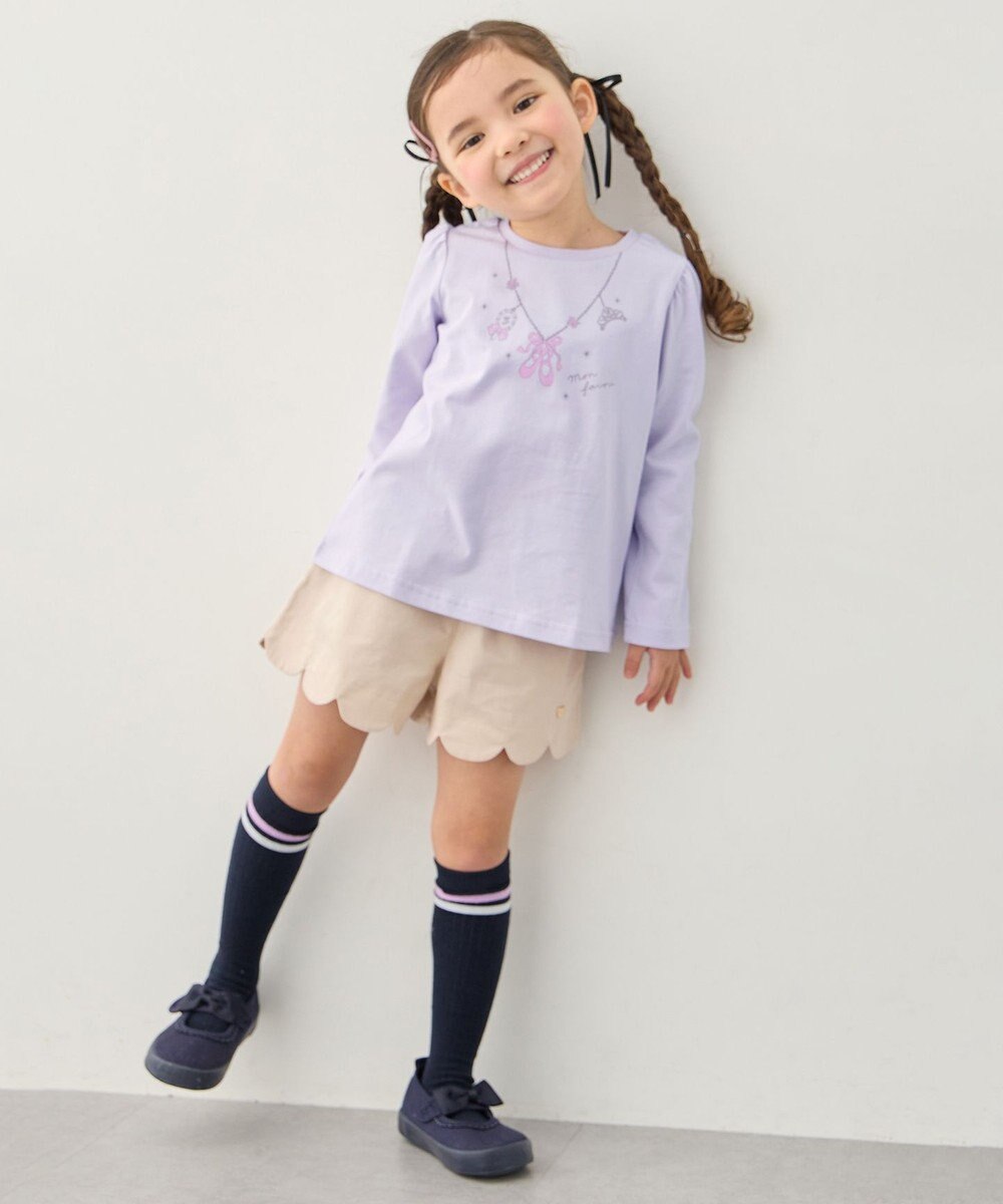 ANY KIDS 【洗濯機可能】スカラップショートパンツ 