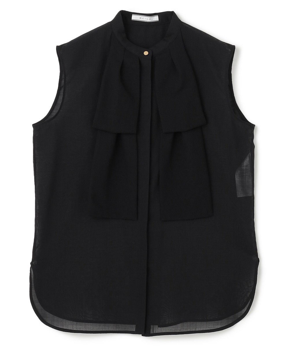 BEIGE， 【洗える】MOYE / シアーウールビックボウタイブラウス 