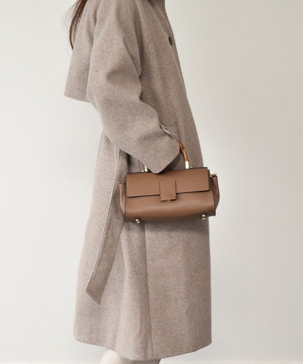 INTER-CHAUSSURES 【LORISTELLA】バンブーハンドルレザーハンドバッグ 