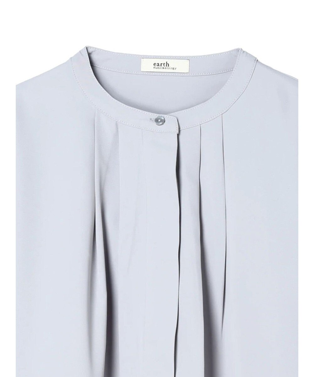 earth music&ecology ノーカラーフロントタックブラウス 