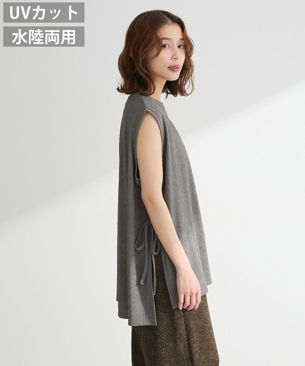 Green Parks サイドリボンノースリーブチュニック 