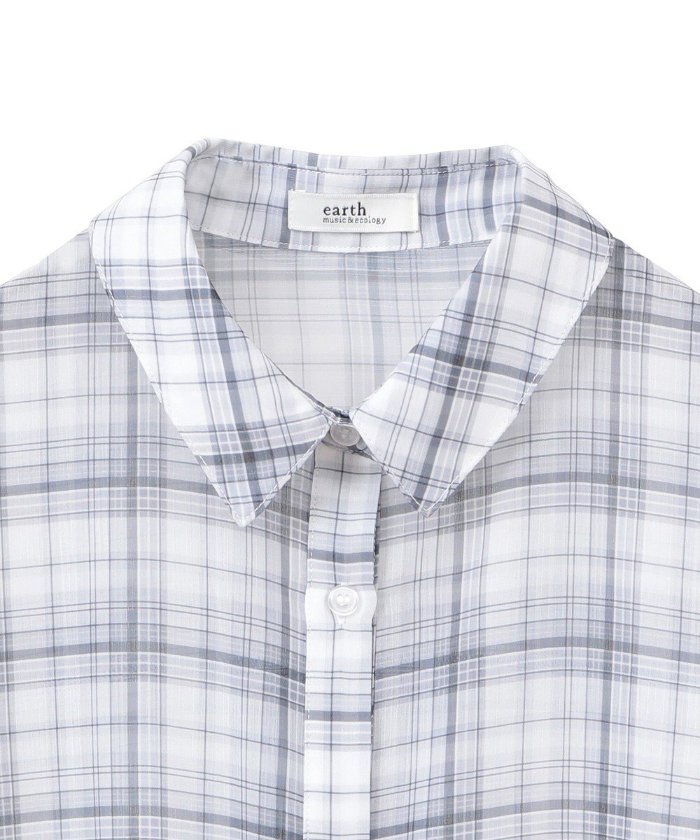 earth music&ecology シアーチェックシャツ 