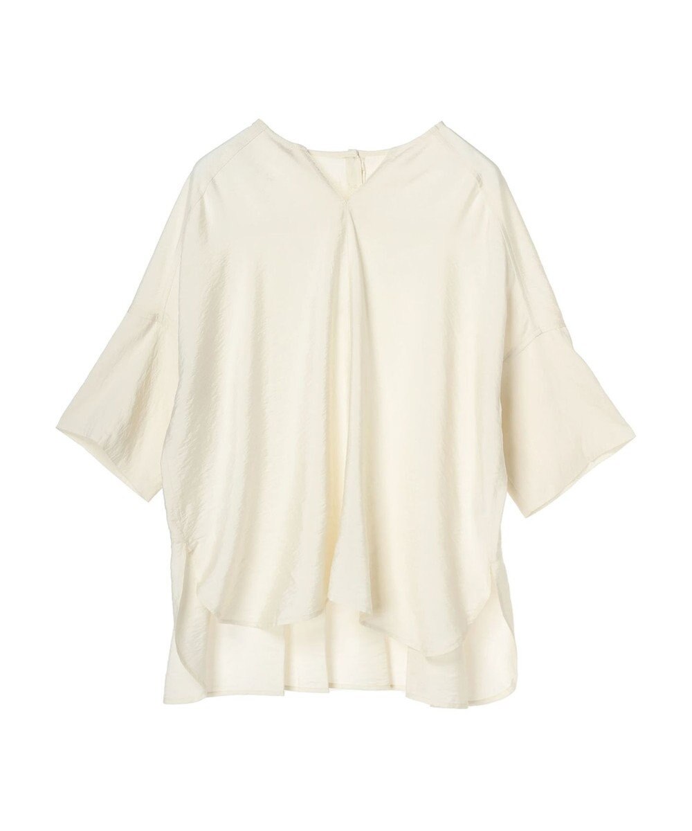 AMERICAN HOLIC 接触冷感スキッパーバックギャザーブラウス 