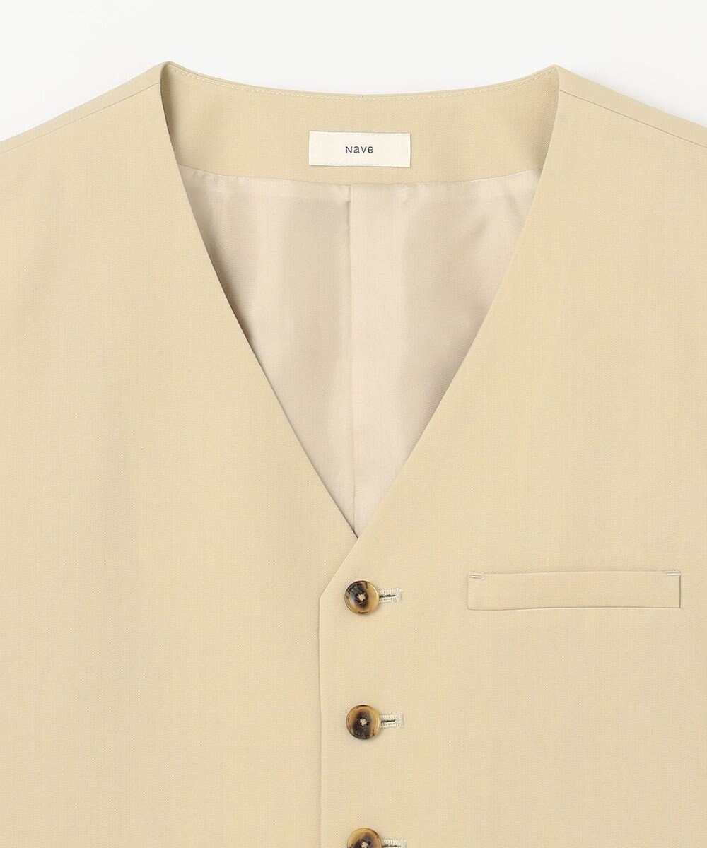 NAVE 【Nave・セットアップ可】ウールポリエステルツイルベスト 