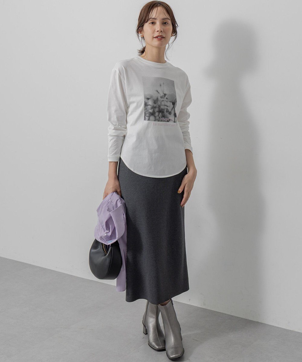 組曲 【加藤ローサさん着用】プリントロング Tシャツ 