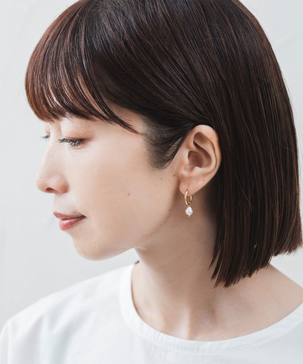 Pisceans 2wayドロップパールフープピアス 