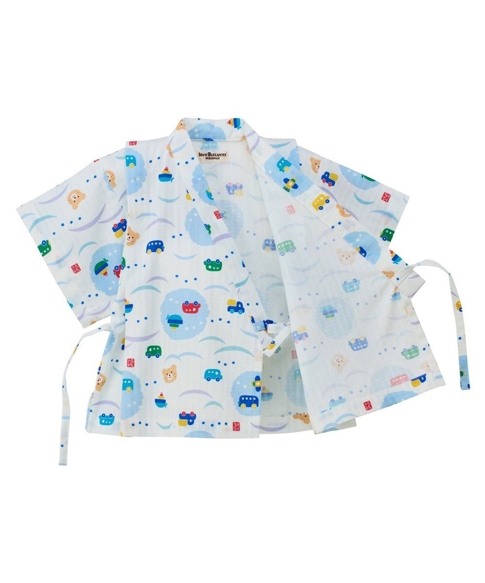 MIKI HOUSE HOT BISCUITS 【80-120cm】総柄 甚平スーツ 