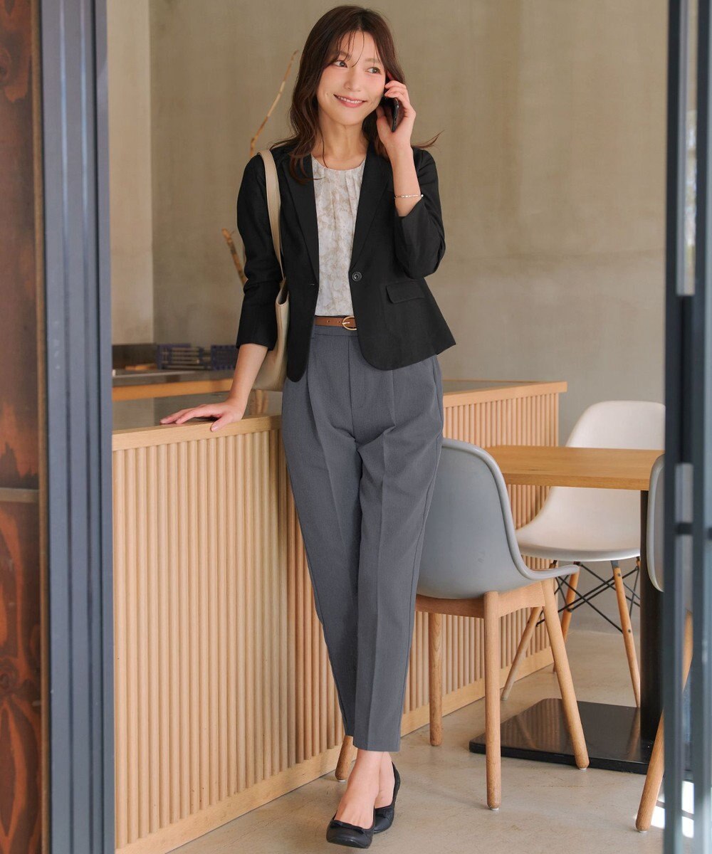 Tiaclasse L 水彩花柄シフォンブラウス 