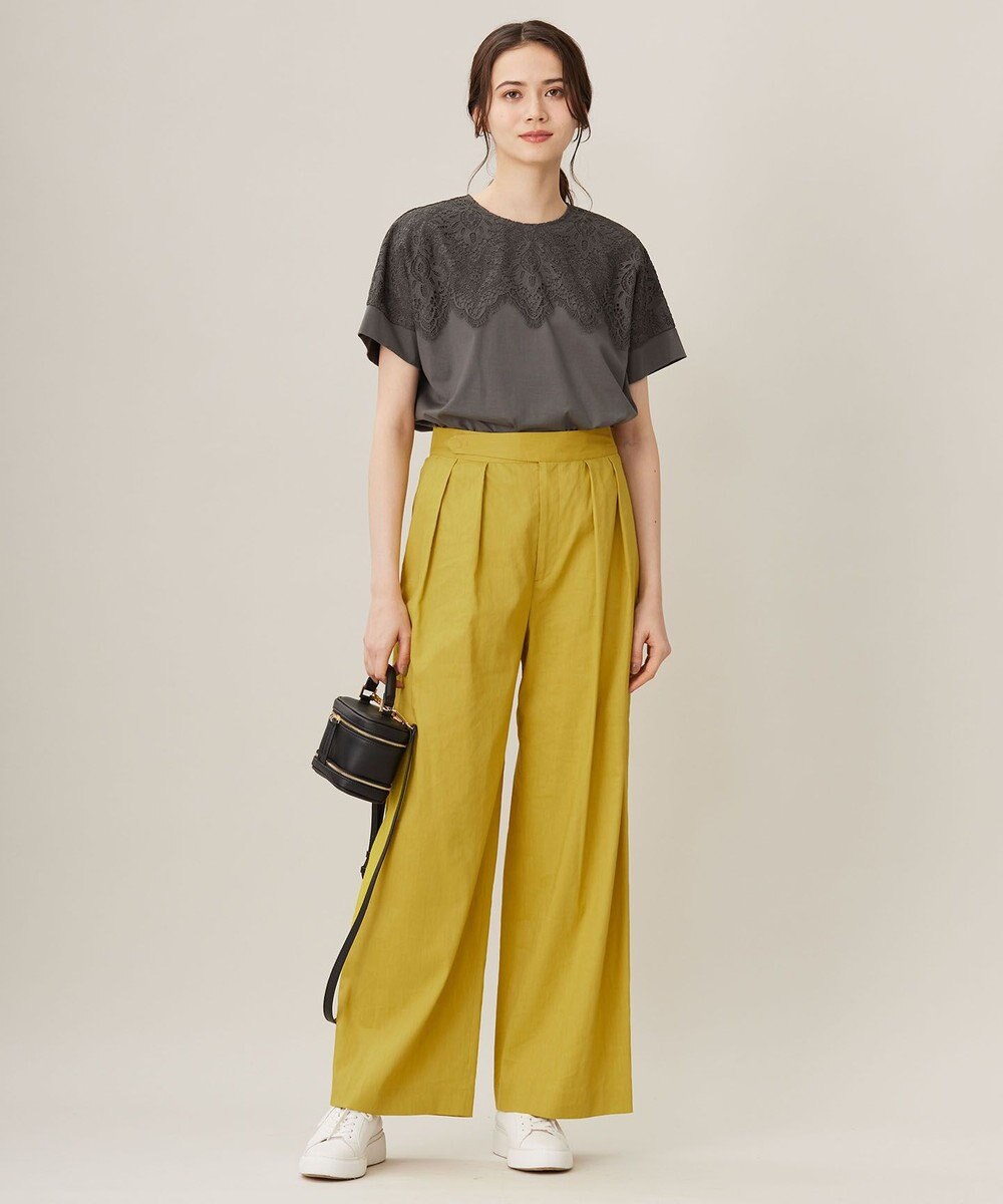 自由区 S 【洗える】レース Tシャツ 