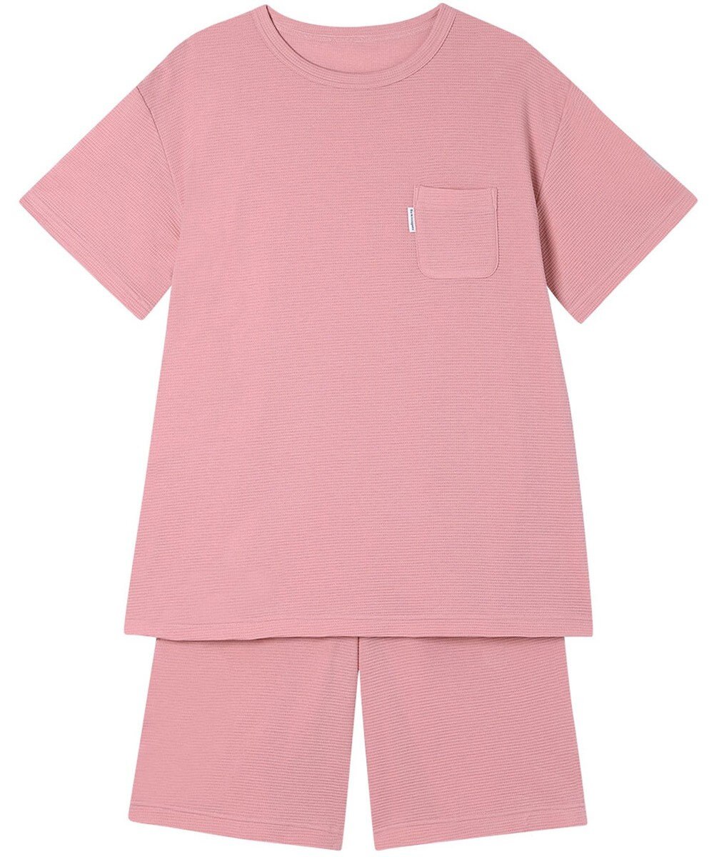 ワコール／睡眠科学 パジャマ 綿100%(本体) ワッフル素材 5分袖 半袖 5分丈 レディース YDT125 睡眠科学／ワコール 