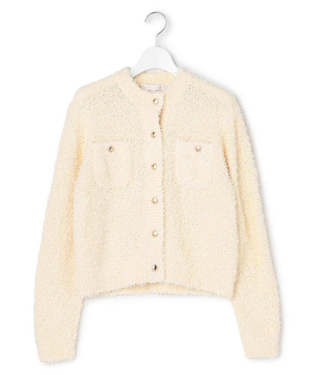 23区 【GOLD LABEL】リボンモールツイード ニットカーディガン 