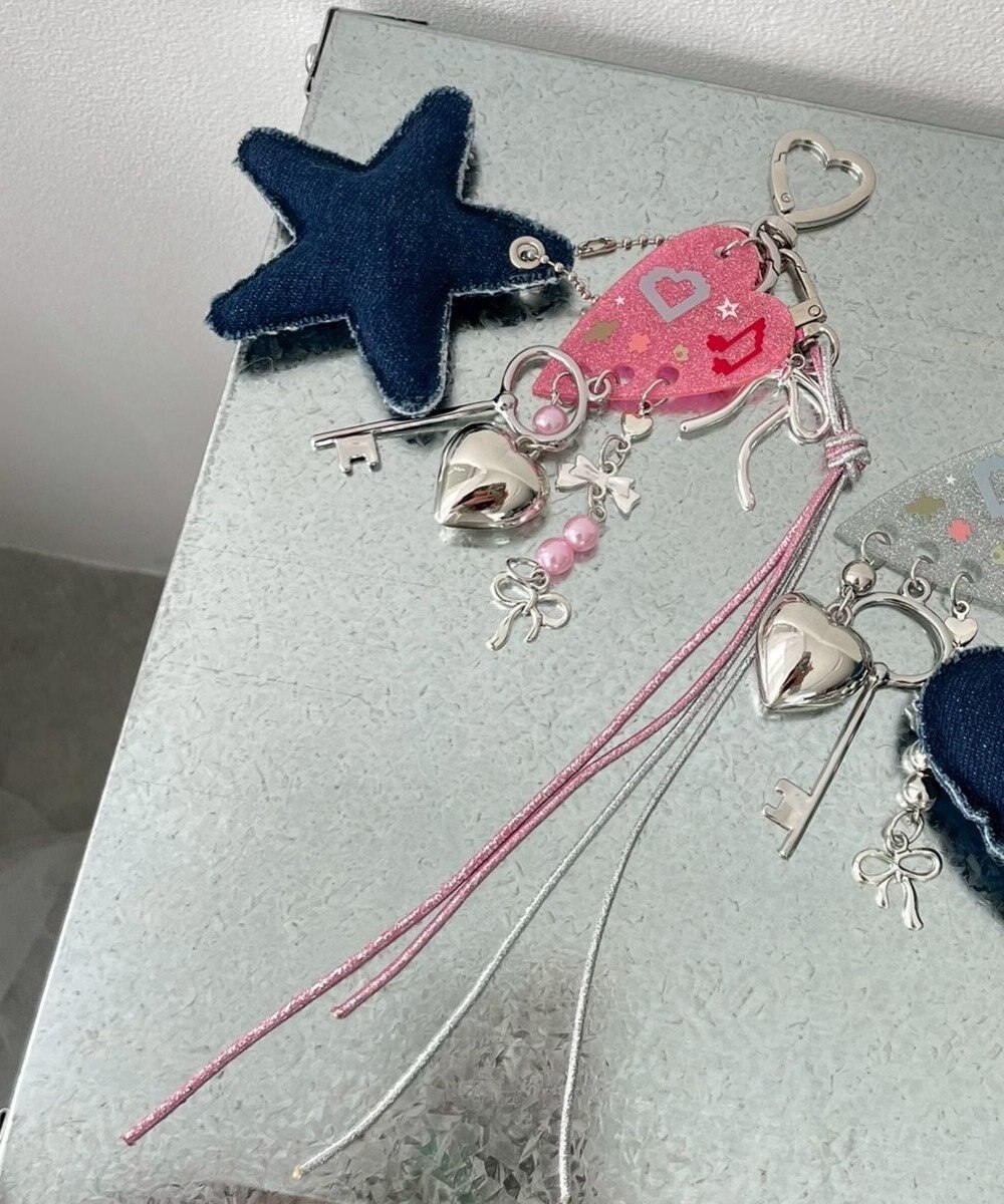 WEGO デニムモチーフセットキーホルダー 