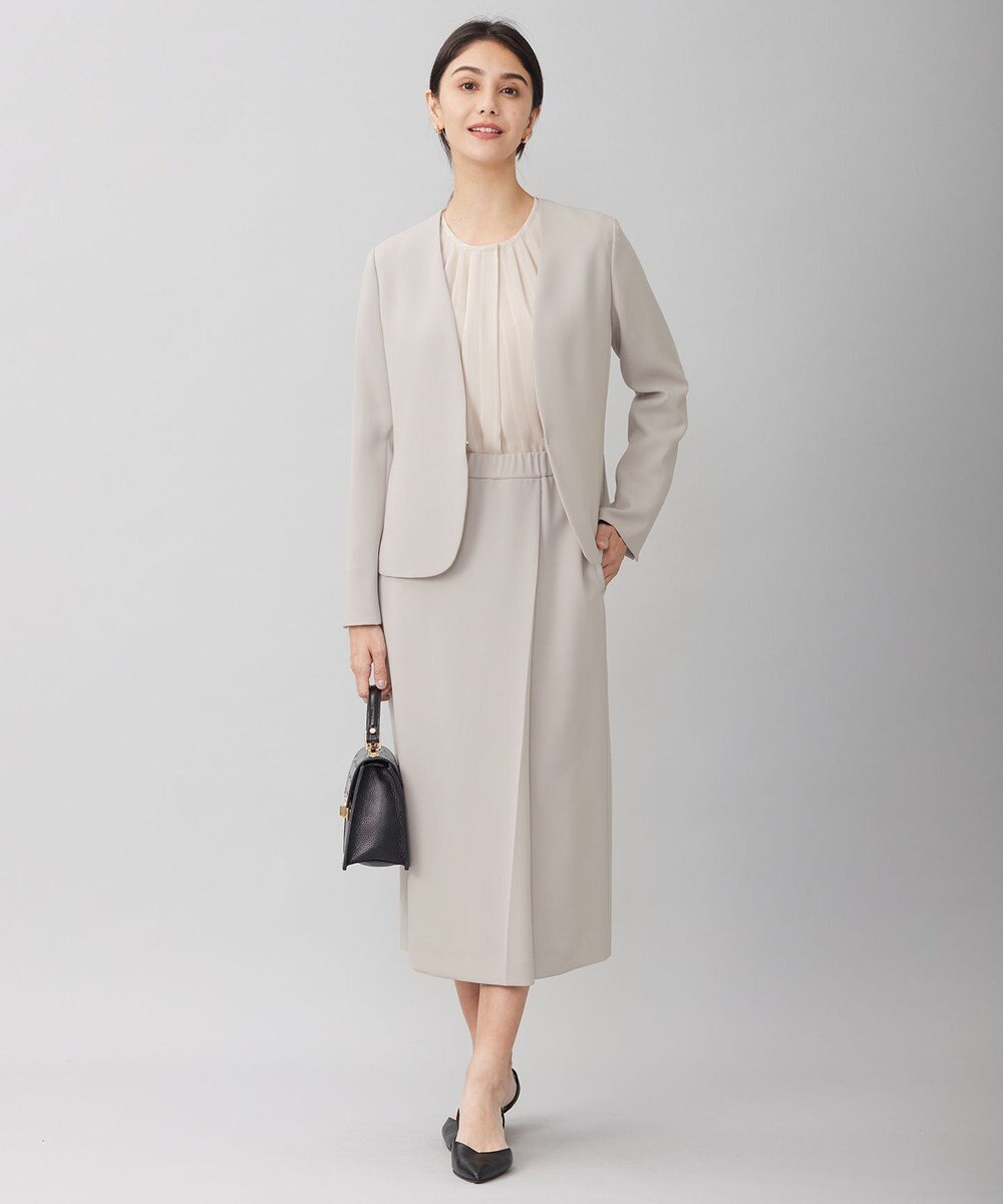 自由区 【洗える】バックサテンアムンゼンストライプ ブラウス 