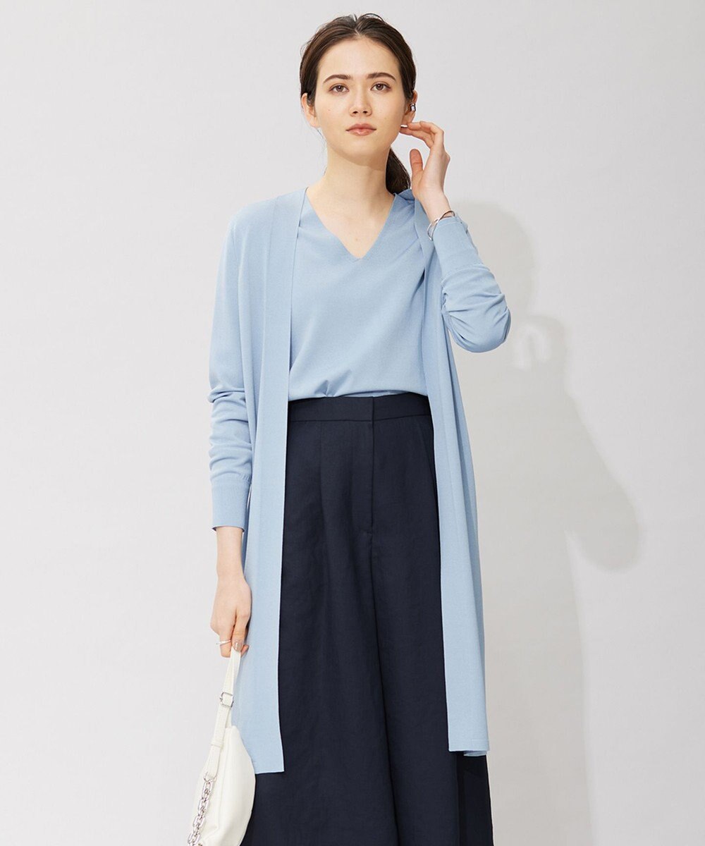 ICB 【WEB限定カラーあり】 シンセティックハイゲージ ロングカーディガン 