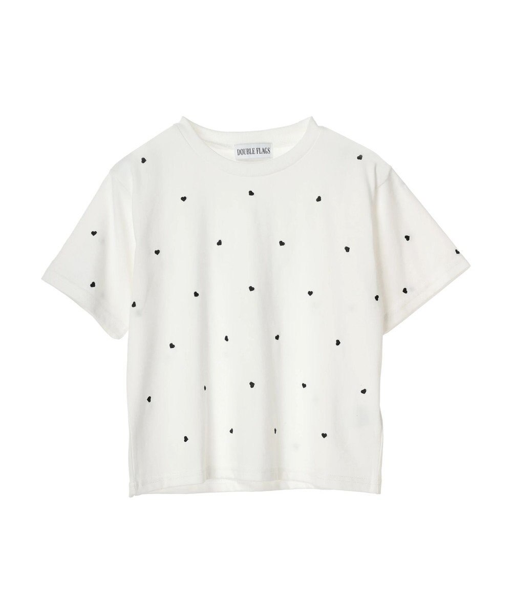 Green Parks ・Ｄｏｕｂｌｅ　Ｆｌａｇｓ　ハート刺繍ＴＥＥ 