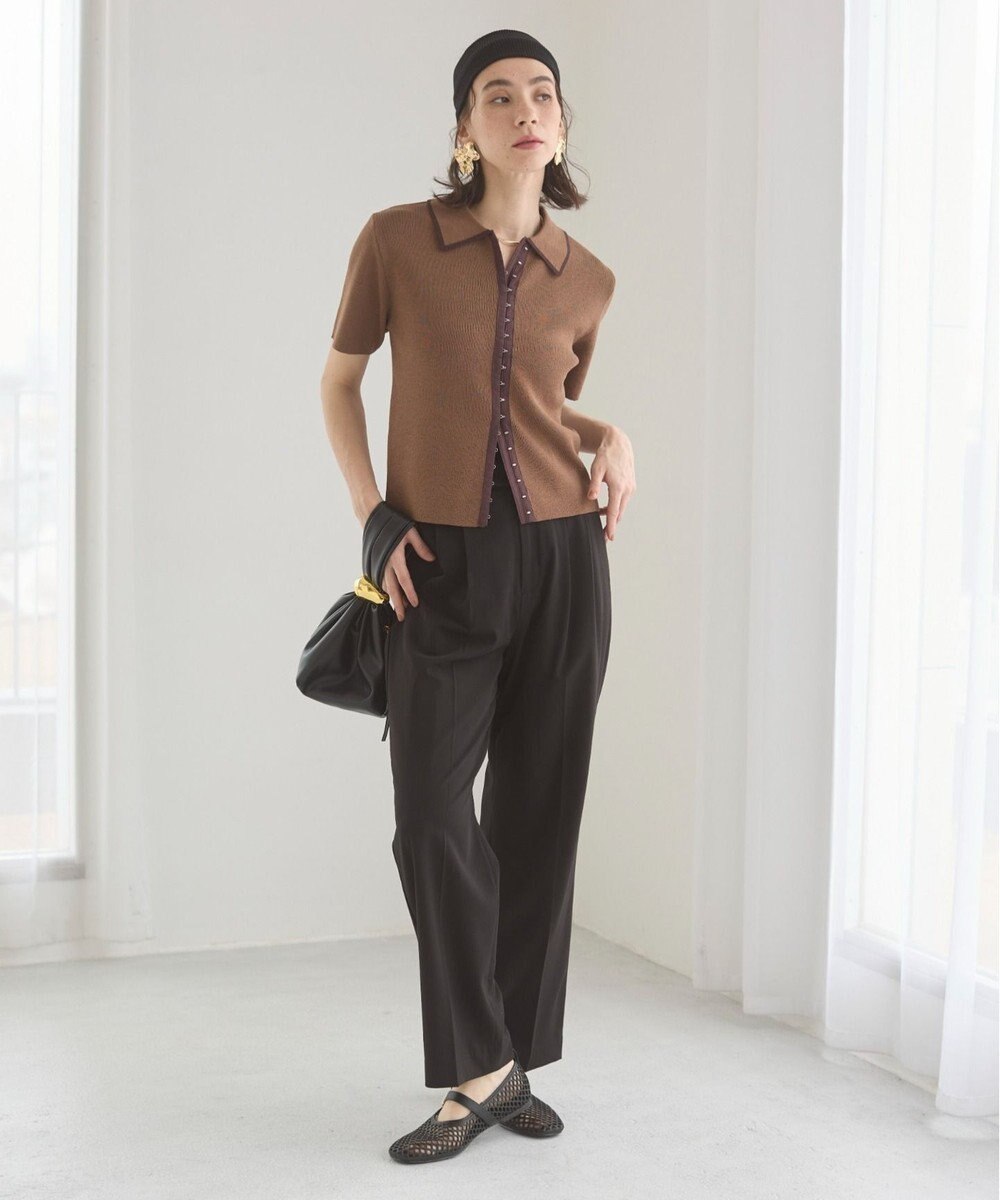 WEGO 【ANGIE VINTAGE/サマーニット】フロントホックポロニット 