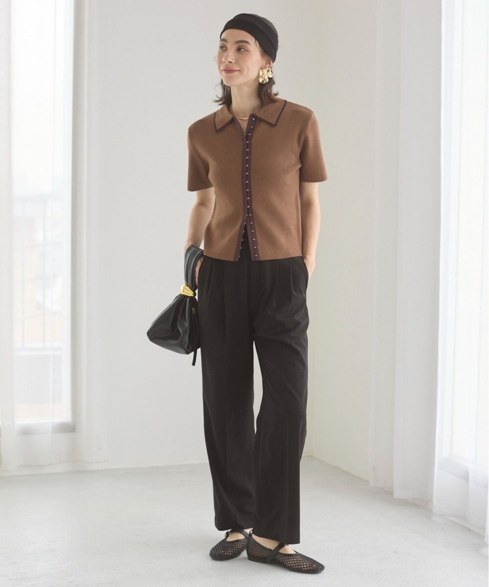 WEGO 【ANGIE VINTAGE/サマーニット】フロントホックポロニット 