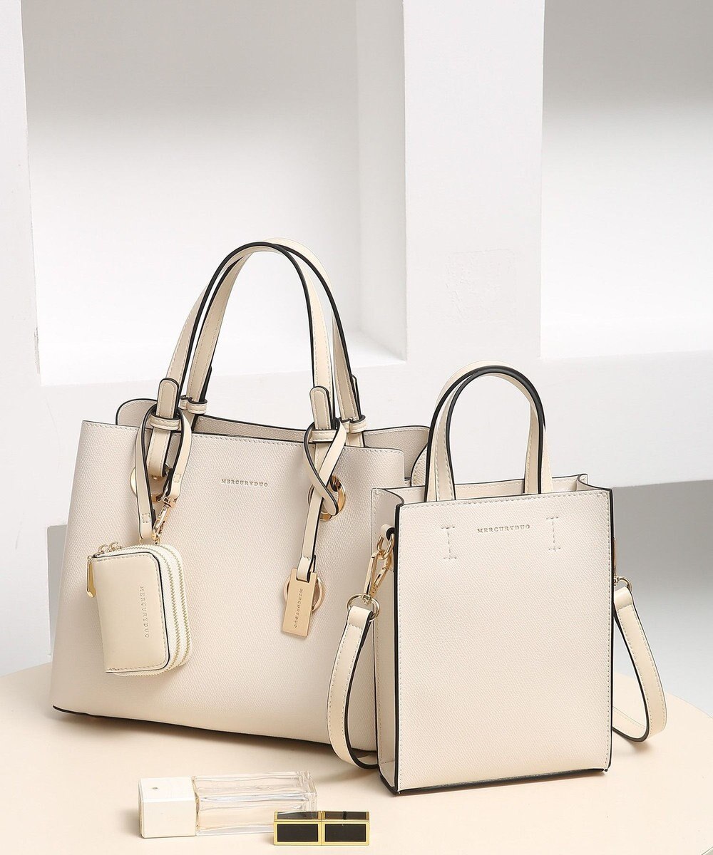 style code 【MERCURYDUO/マーキュリーデュオ】限定3点セット　①キーリング付両アオリハンドバッグ、②縦長ショルダーバッグパスポート入れ、③Wファスナースマートキーケース 