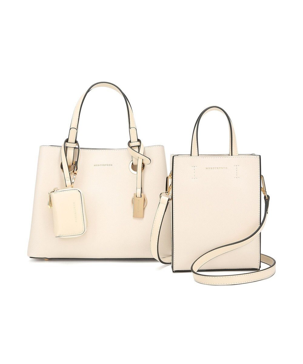style code 【MERCURYDUO/マーキュリーデュオ】限定3点セット　①キーリング付両アオリハンドバッグ、②縦長ショルダーバッグパスポート入れ、③Wファスナースマートキーケース 
