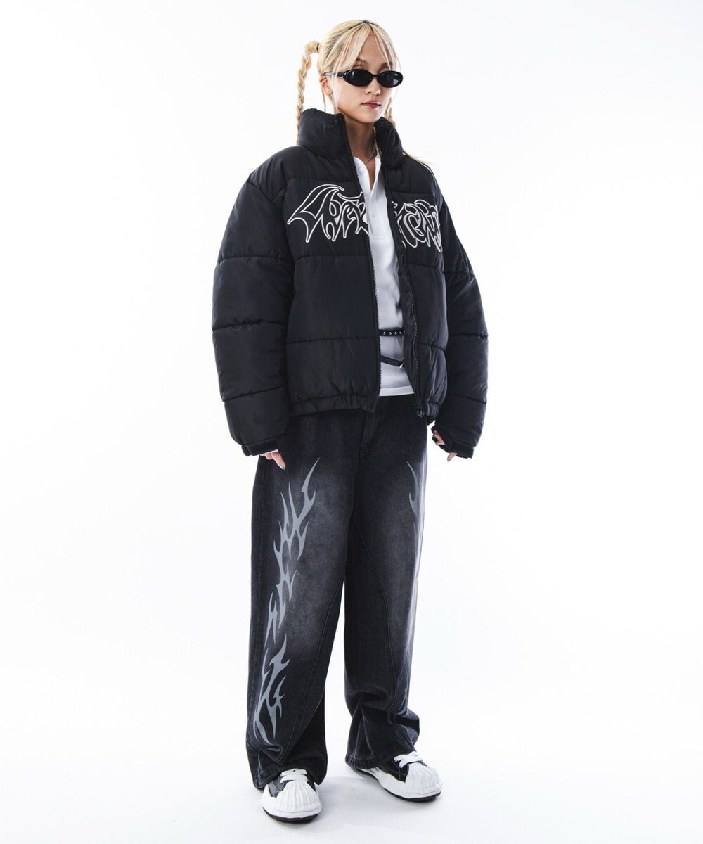 WEGO 【ユニセックス着用ITEM/MLサイズ展開】パファーグラフィックブルゾン 