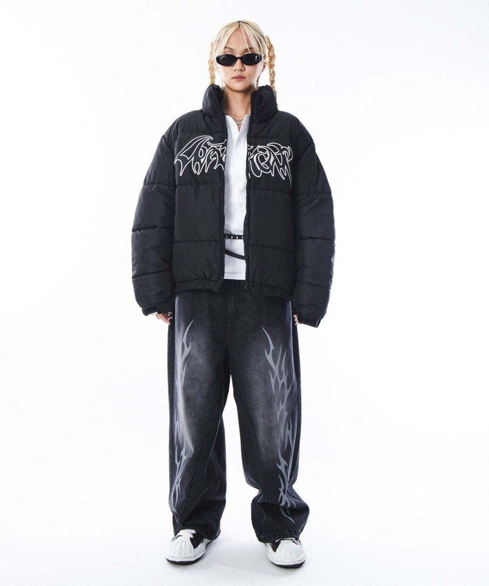 WEGO 【ユニセックス着用ITEM/MLサイズ展開】パファーグラフィックブルゾン 