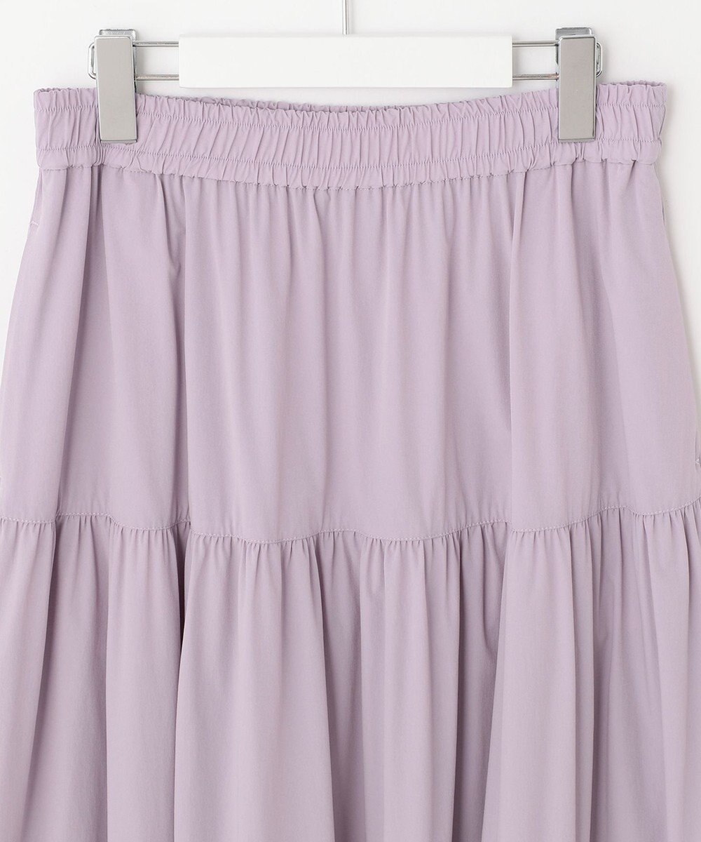 UNFILO 【撥水/UVケア/接触冷感】シャカ楽ストレッチ ティアードスカート 