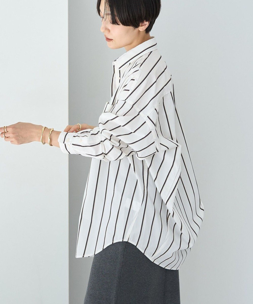 AMERICAN HOLIC ドビーストライプロングシャツ 