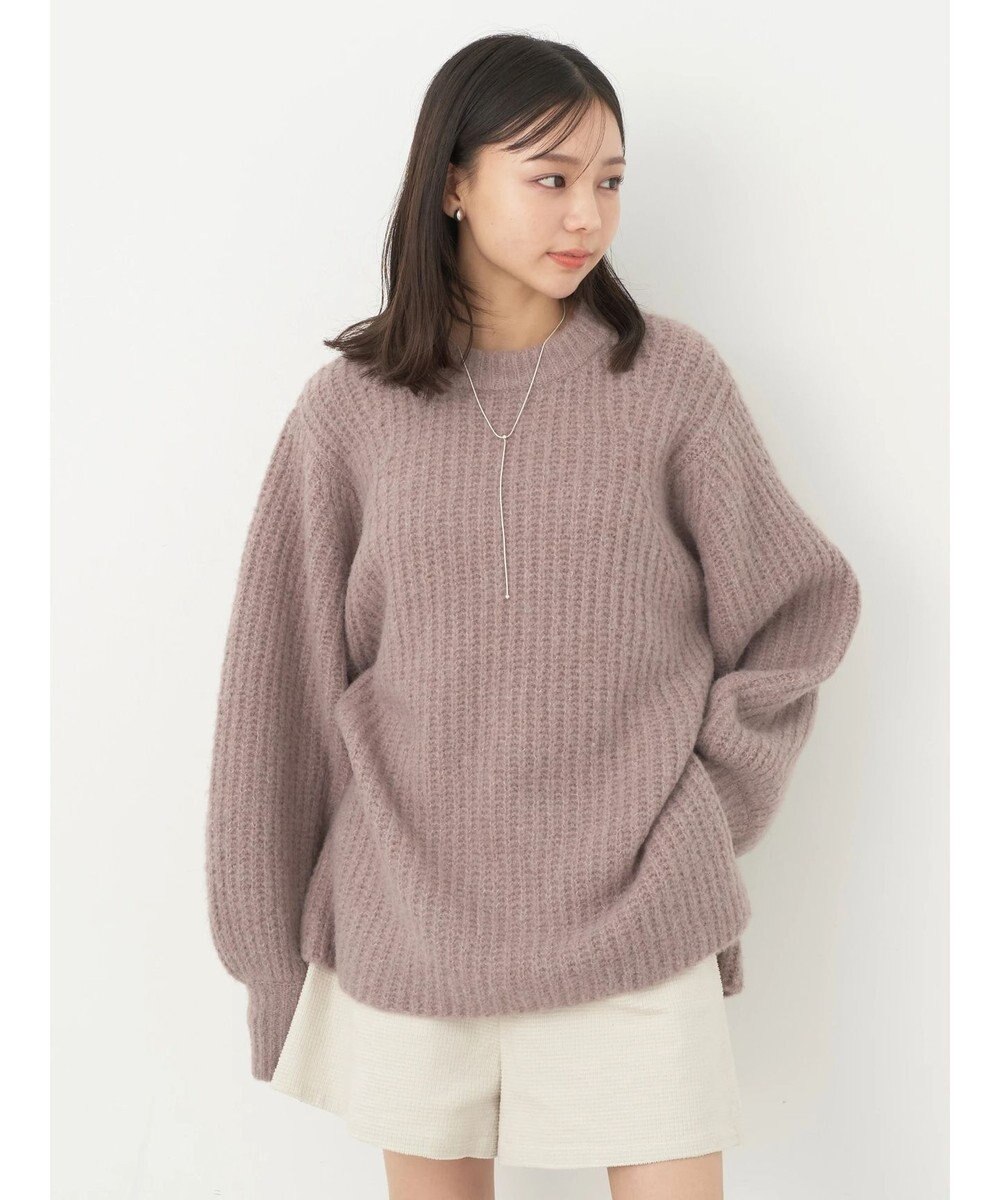 earth music&ecology フワフワＭＩＸヤーンチュニック 