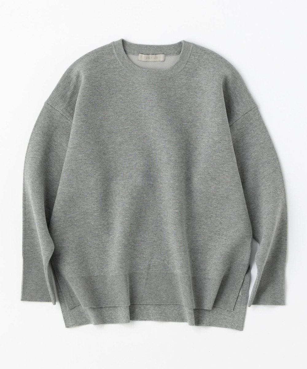UNFILO 【洗える】スポンジ ニット プルオーバー 