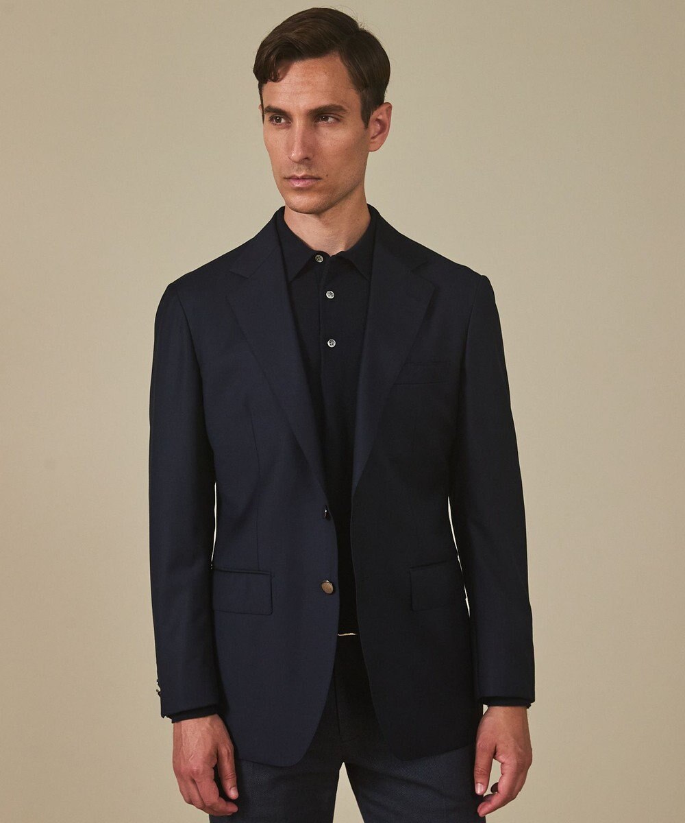 GOTAIRIKU 【御幸毛織/オリジナル素材】Super160’S 定番 ネイビーブレザー(25年秋冬モデル) 