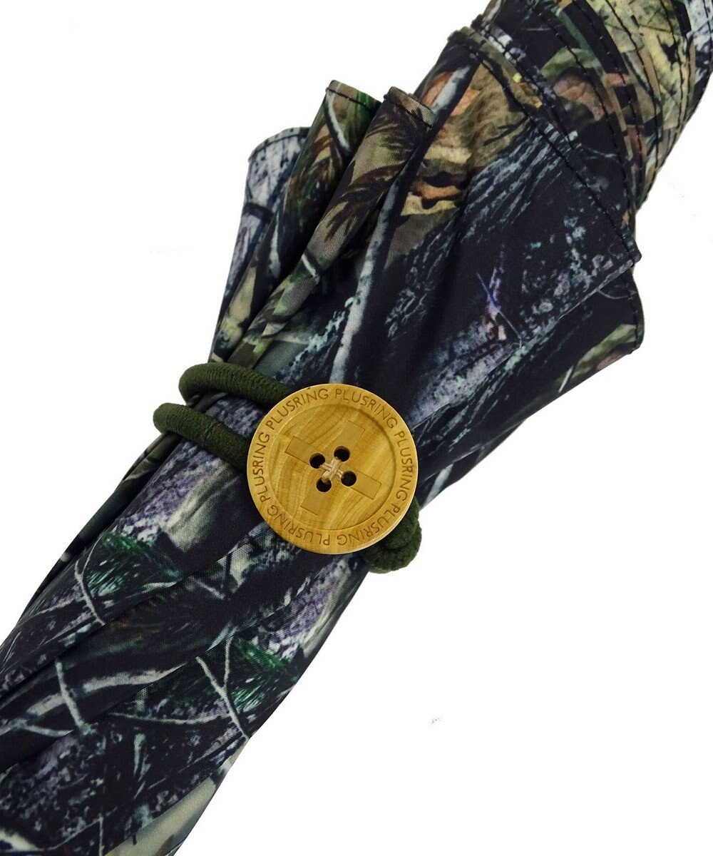 +RING 【限定/日本製】【大判】メンズ向け プラスリング 長傘65cm real camouflage SR324 