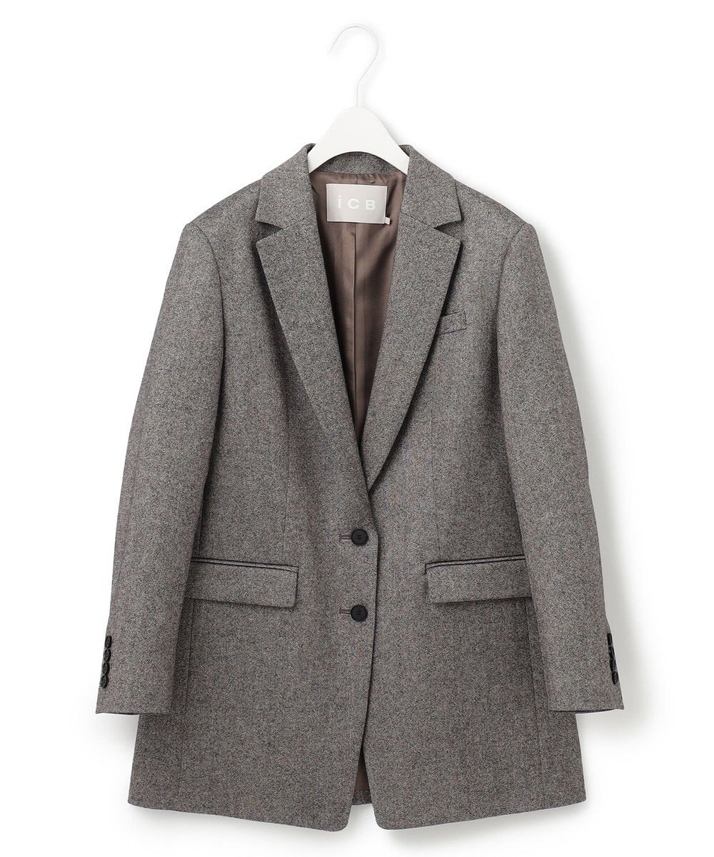 ICB L シックツイード テーラードジャケット 