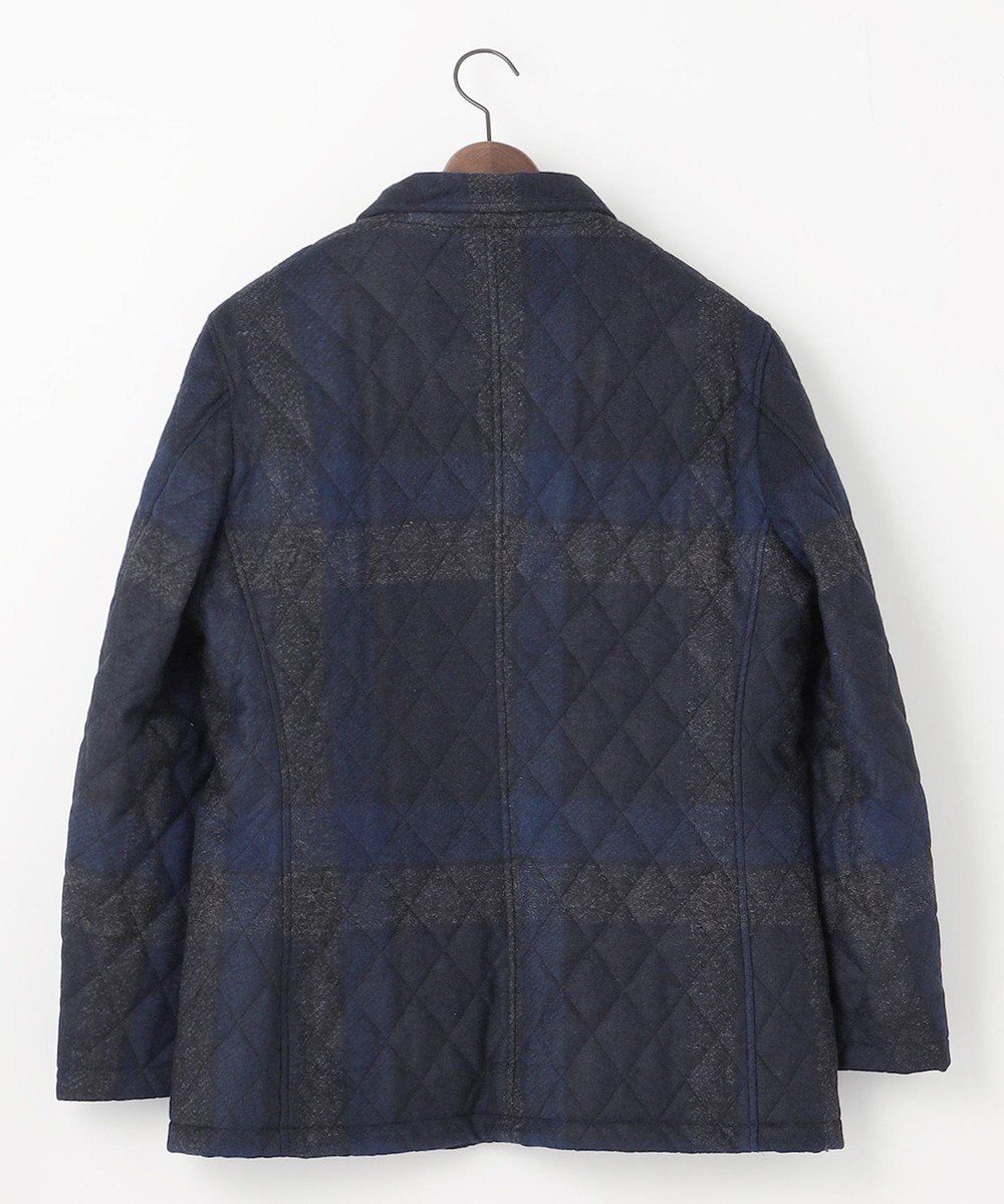 JOSEPH ABBOUD 【イタリア素材/軽量/中綿キルト】 スライバーチェックキルト ジャケット 