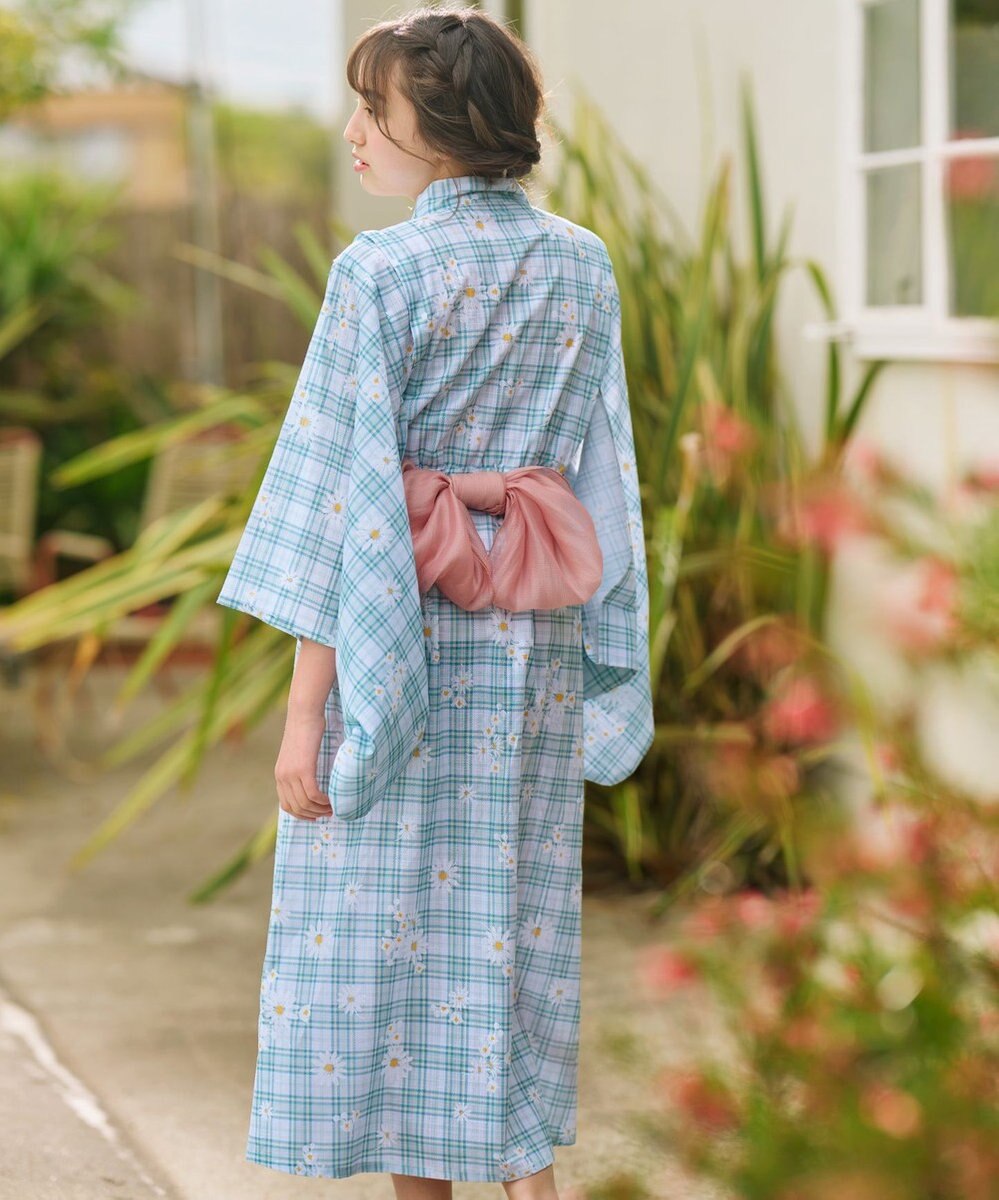 組曲 KIDS 【S-Lサイズ】マーガレットチェック 浴衣 