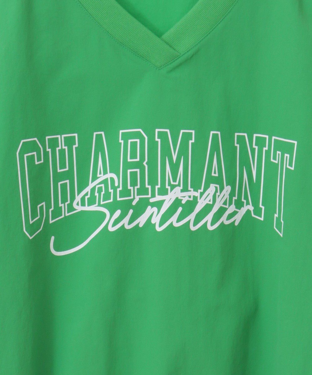 Green Parks ナイロンロゴＶネックプルオーバー 