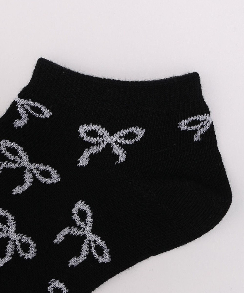 WEGO リボン総柄ショートソックス 
