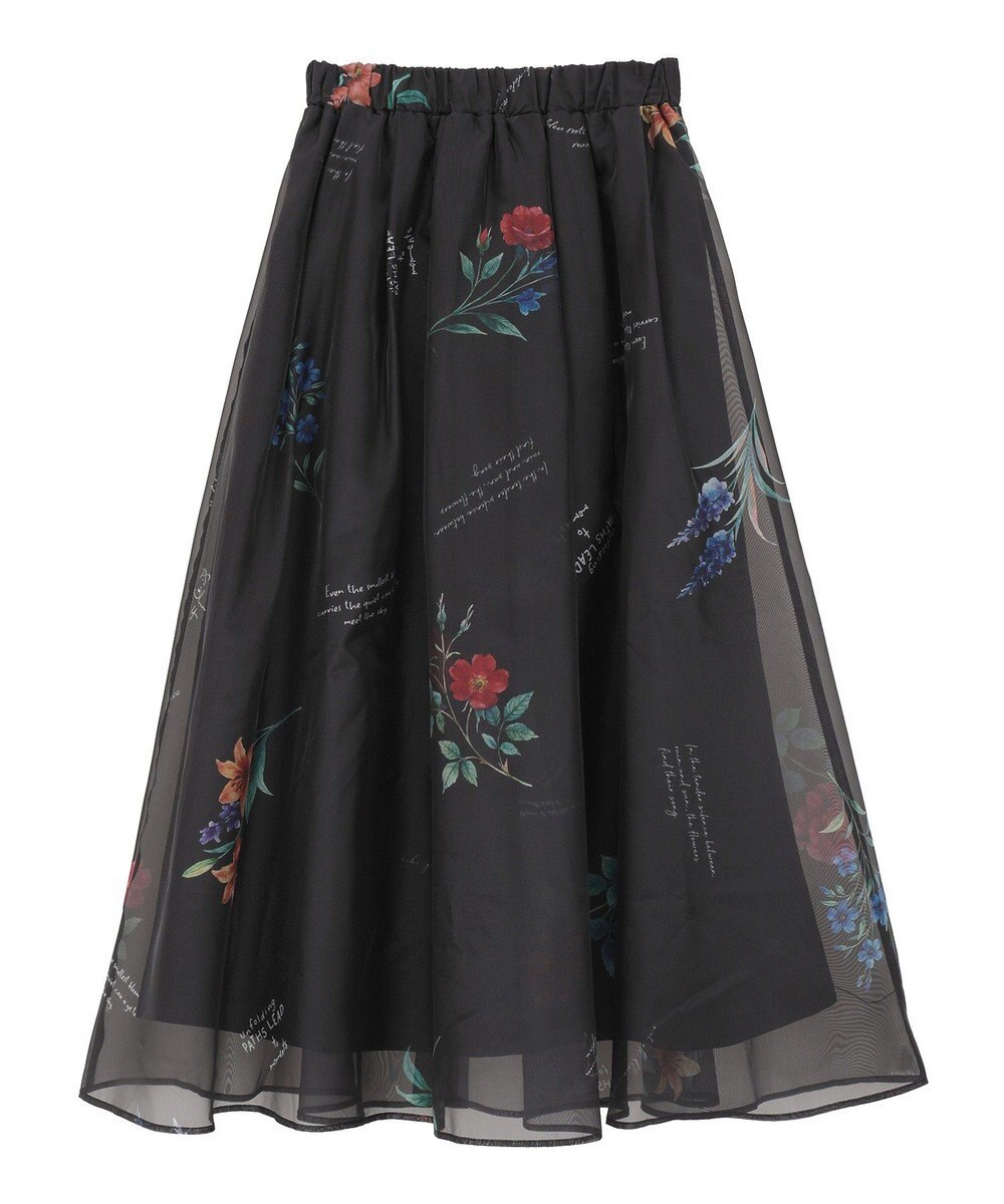 Green Parks ・ＳＵＧＡＲ　ＳＰＯＯＮ　フラワーｐｔシアーフレアスカート 