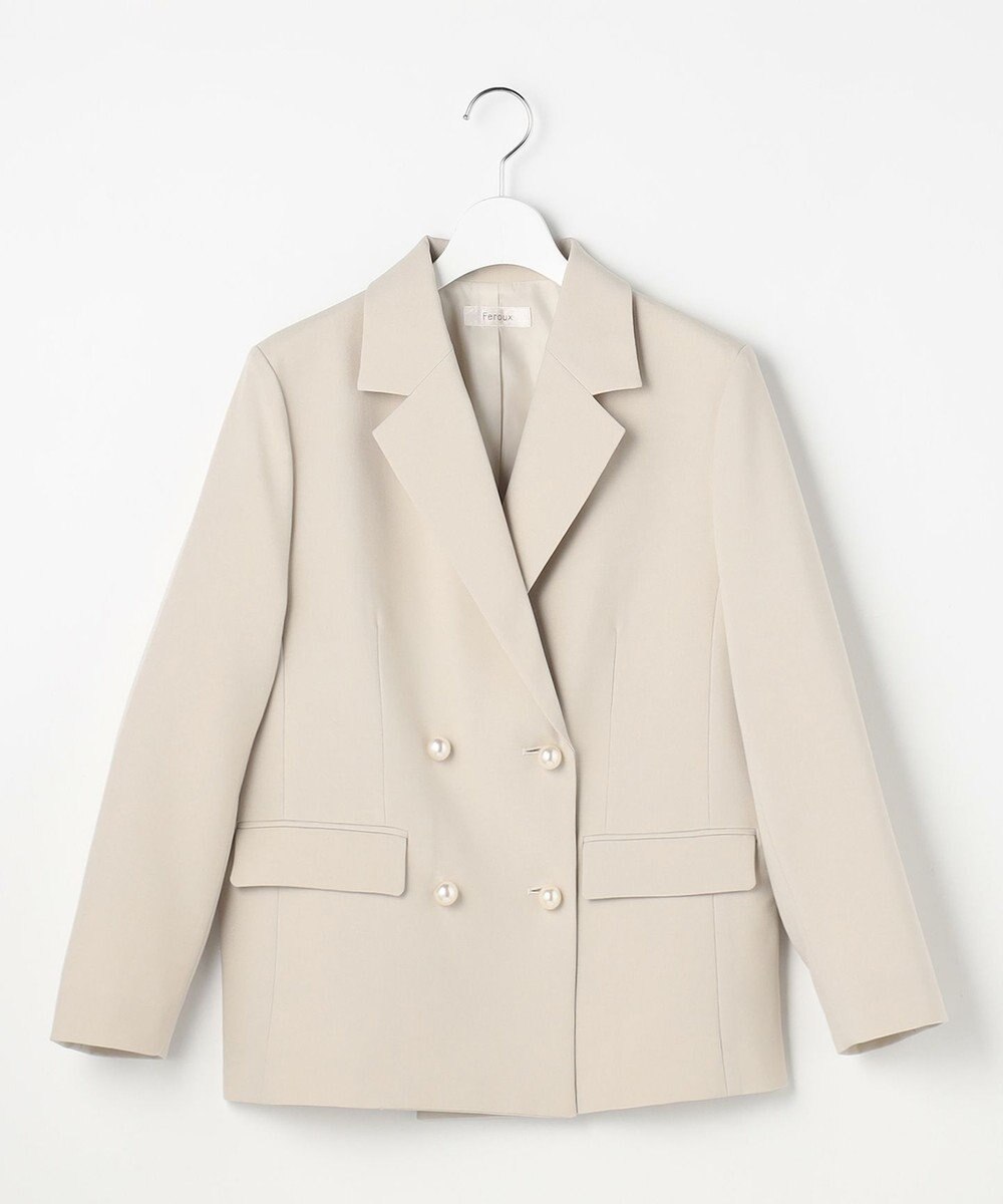 Feroux 【先行予約】パール釦テーラード ジャケット 