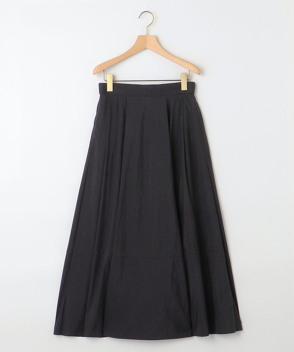組曲 【洗える・後ろゴム】ナイロンリヨセルタフタ フレアスカート 