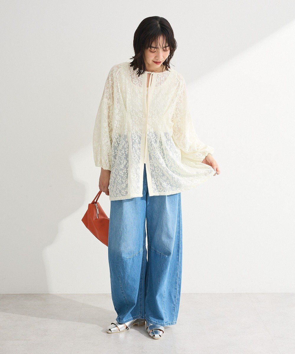 Green Parks メッシュレースタック入りプルオーバー 